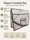 Elegant Crossbody Bag with shoe compartment and ITS/ Card pocket best for Ashara