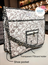 Elegant Crossbody Bag with shoe compartment and ITS/ Card pocket best for Ashara