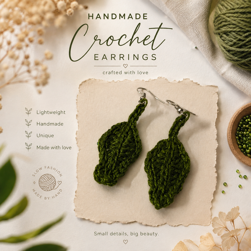 Leaf drop earrings