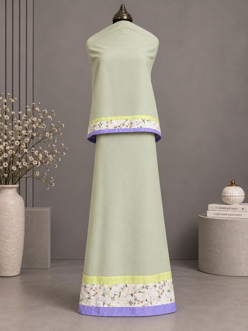 Casual Pista Green Rida With Simple Panelling