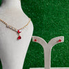 Ruby Floral Crystal Pendant Set