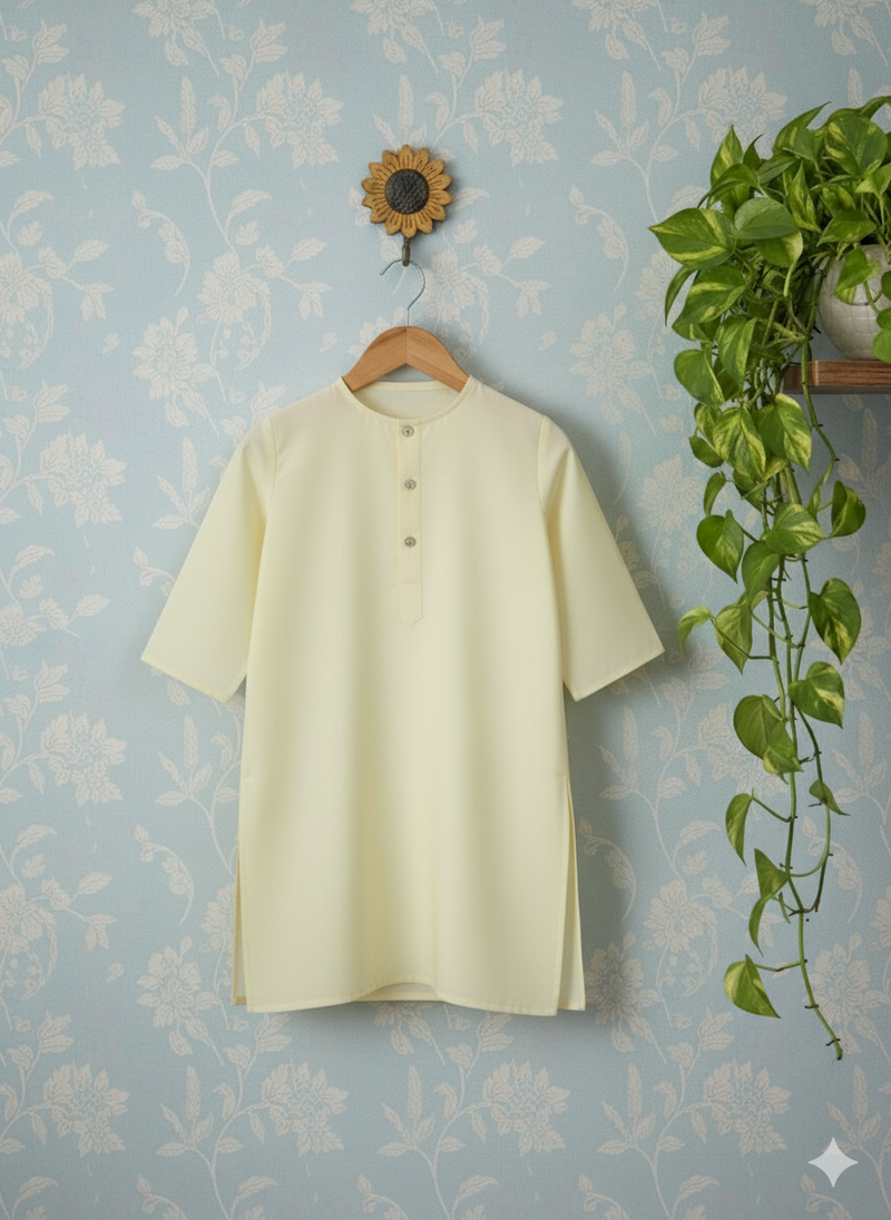 Lemon yellow kurta size 18