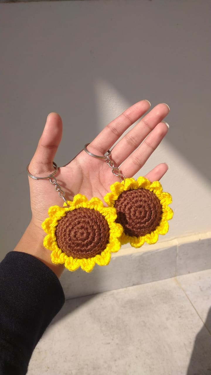 Crochet - Sunflower Keychain