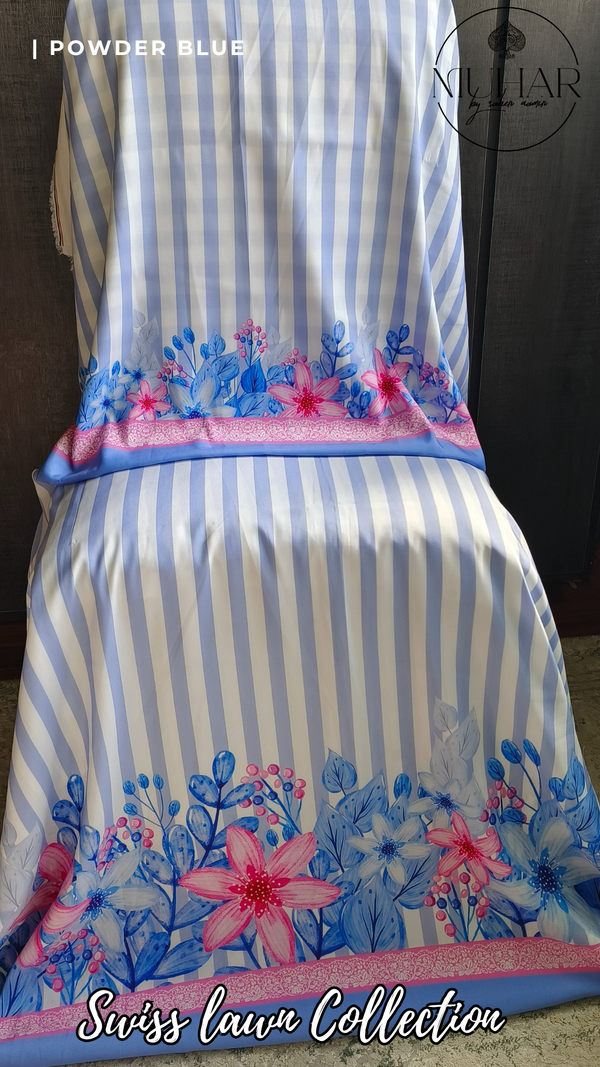 Powder Blue (Floral)