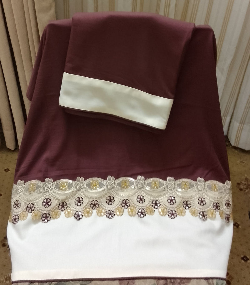Dark brown lace work Rida