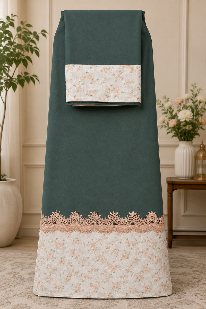 💚 Green style with delicate floral charm. 🌸