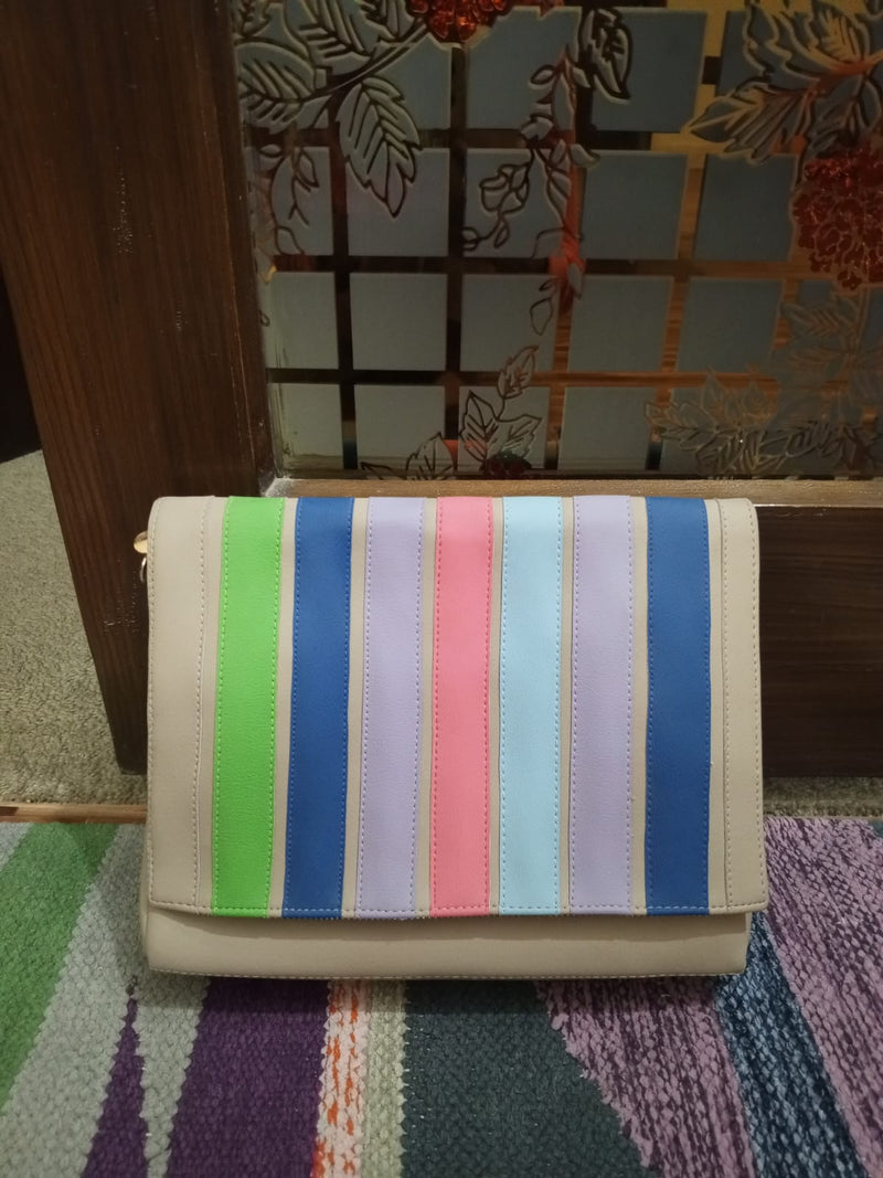 Multi Striped Regzine Bag