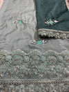 Korean Silk Ombré Two Tone Hand Embroidered Rida