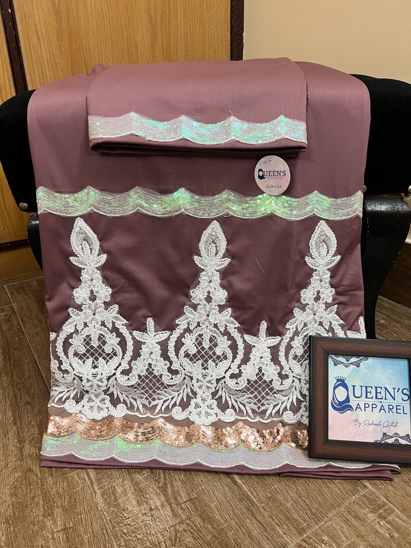 Mauve satin rida