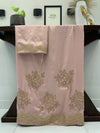 Pinkish velvet silk heavy wedding wear