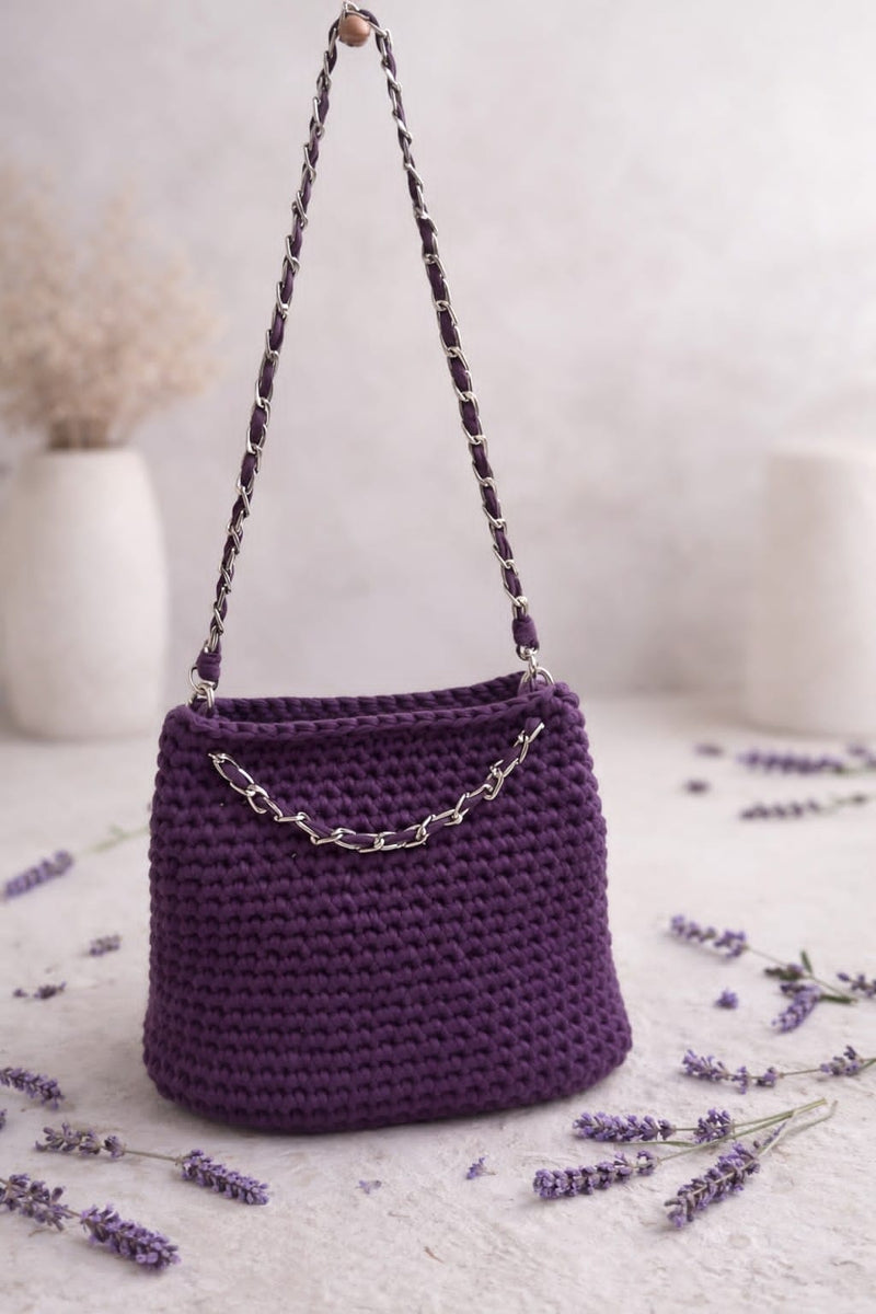 Dark lavender handbag