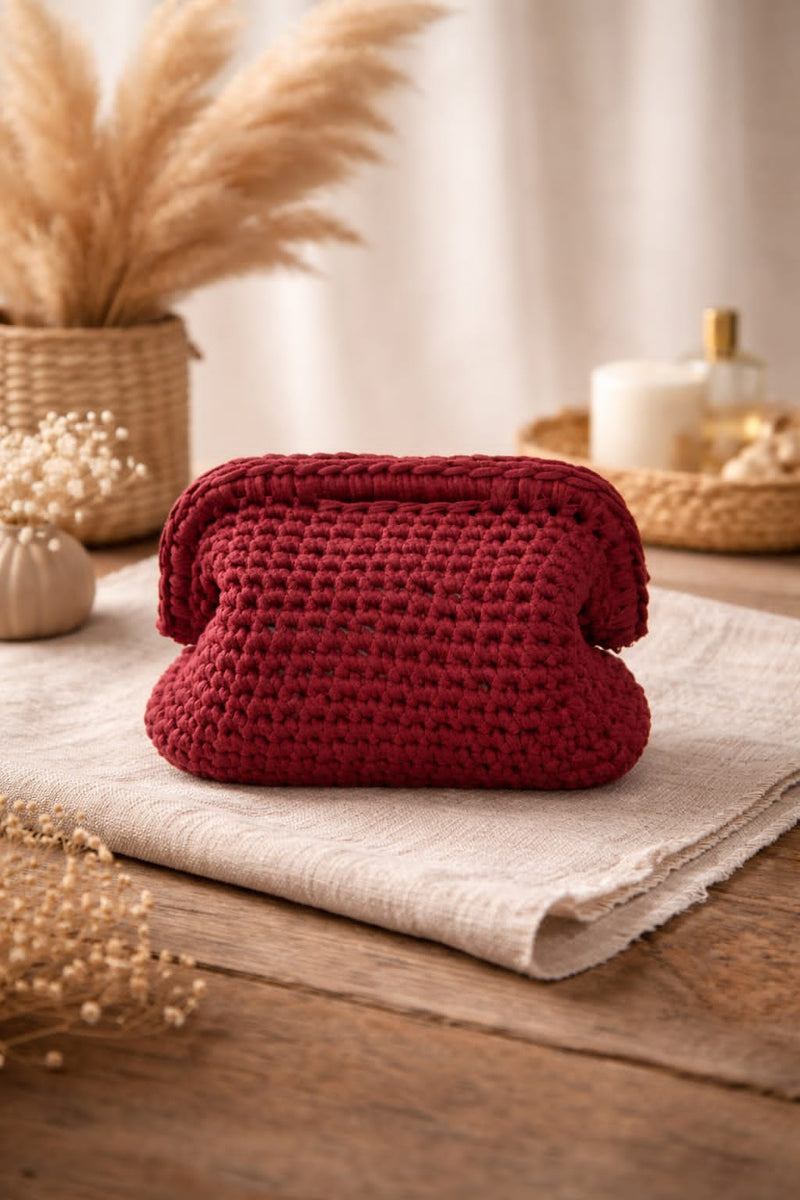 Maroon clutch