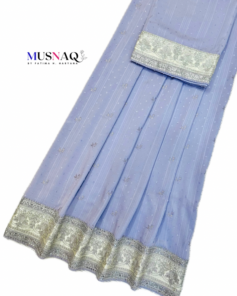 Full embroidered Lavender rida