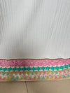 White Turkish lining abaya with luxe lacing
