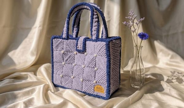 The Cloud-Nine Tote ☁️. (hand-stitched , crafting time 14-21 days)