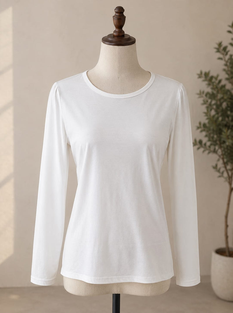 White Full sleeves T-shirt