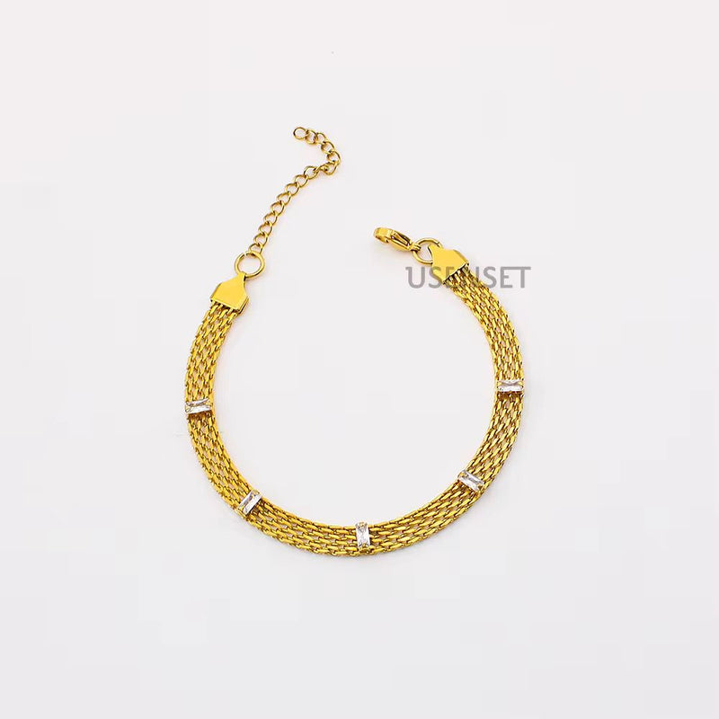 Mesh Zircon Bracelet