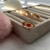 Elegant Gold Plated Ruby Stone Ring