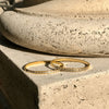 Classic Crystal Stainless Steel Hinged Bangle