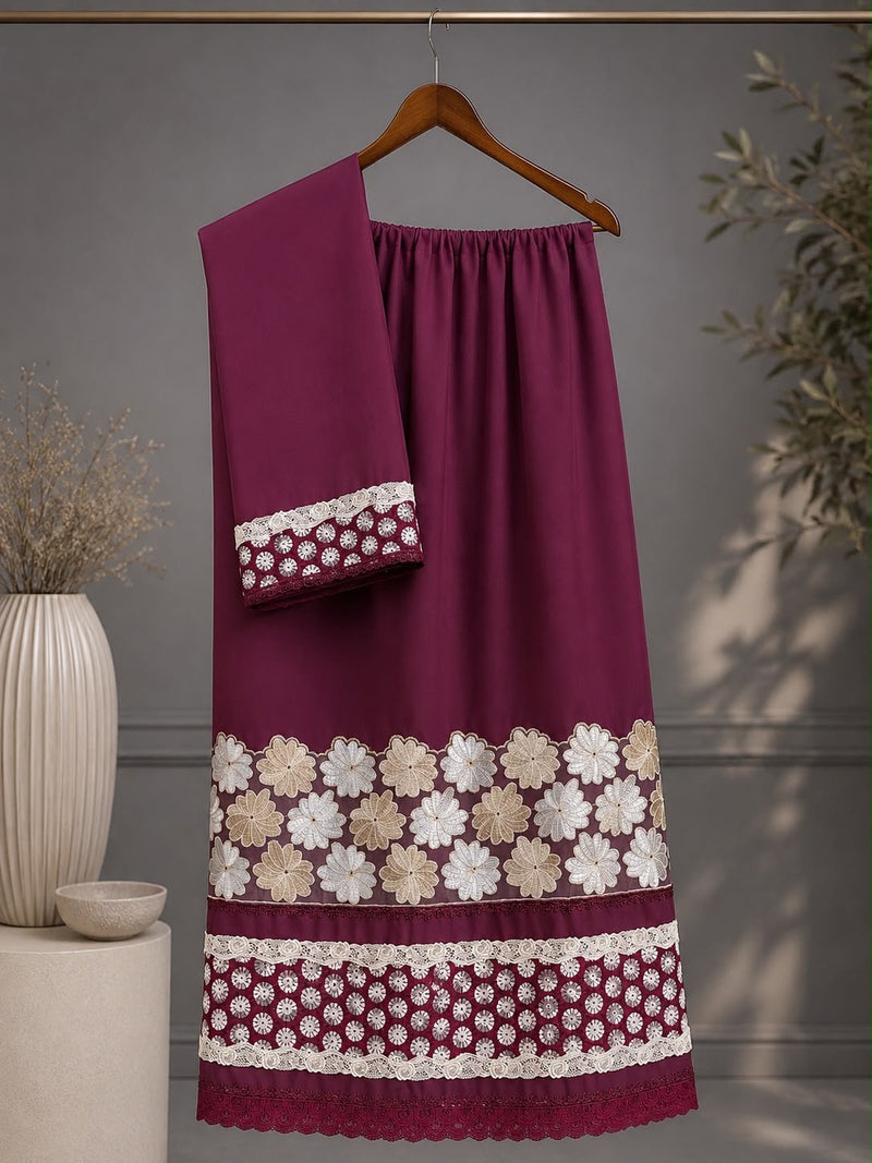 Burgundy Color Heavy Lacing Rida