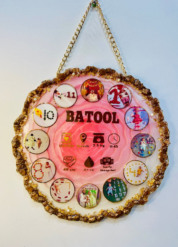 1 Year Baby Resin Frame