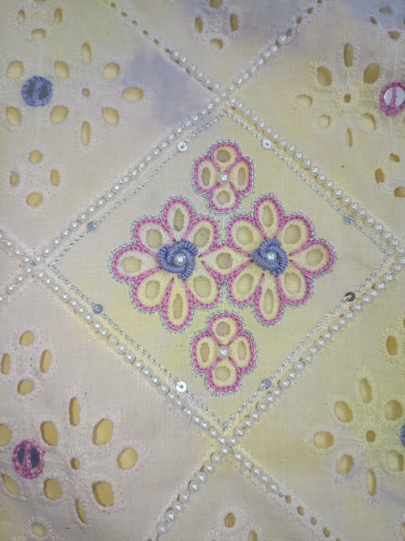 Tie and Dye Chicken with Aari work