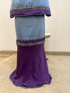 ☂️ umbrella rida in purple and grey velvet silk