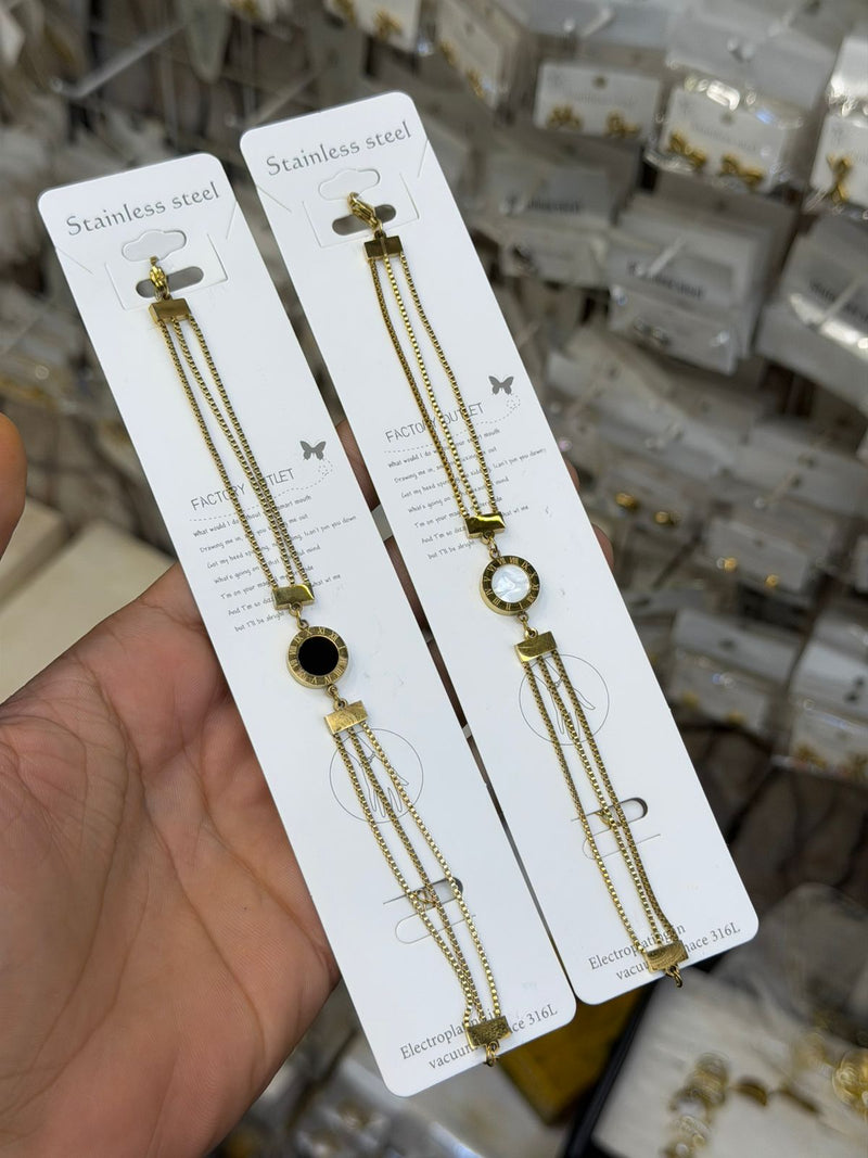 Roman numeral double sided bracelet
