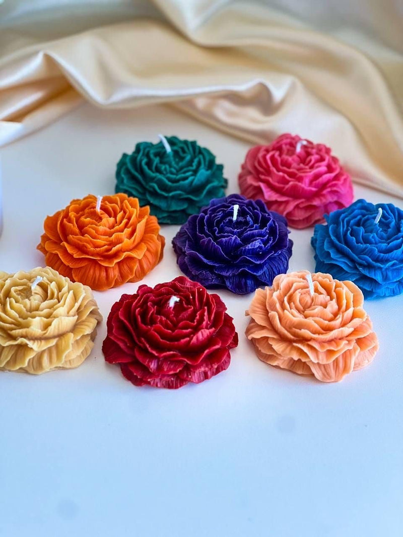 Peony Flower Candle