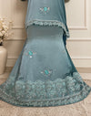 Korean Silk Ombré Two Tone Hand Embroidered Rida