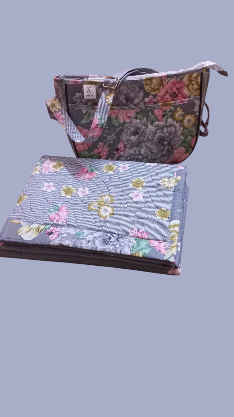 Quilted masallah with sling bag