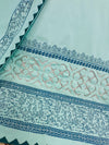 Blockprint with sequins and Ralliwork