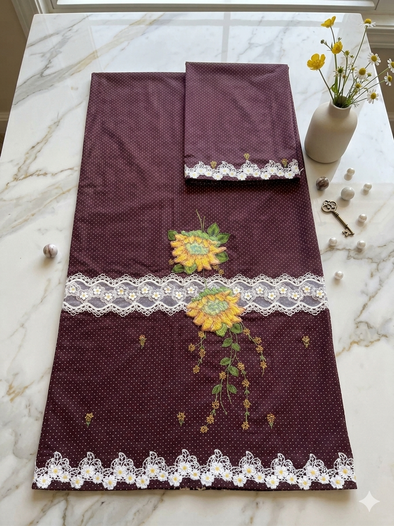 Maroon Polka Dot Blossom Rida