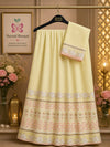 Yellow Embroidered Panel Rida