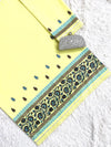Sunshine Yellow Block Print Malaysian Cotton Rida