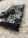 Black/White Chicken Fabric Floral Printed Rida