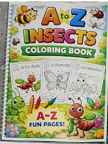 A to Z Insects Coloring Book A to Z Animals Coloring Book A to Z Sea Fish Coloring Book A to Z Sky Birds Coloring Book(RANDOM BOOK)