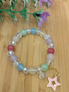 Handcrafted Pastel Crystal Charm Bracelets for Kids