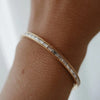 Classic Crystal Stainless Steel Hinged Bangle