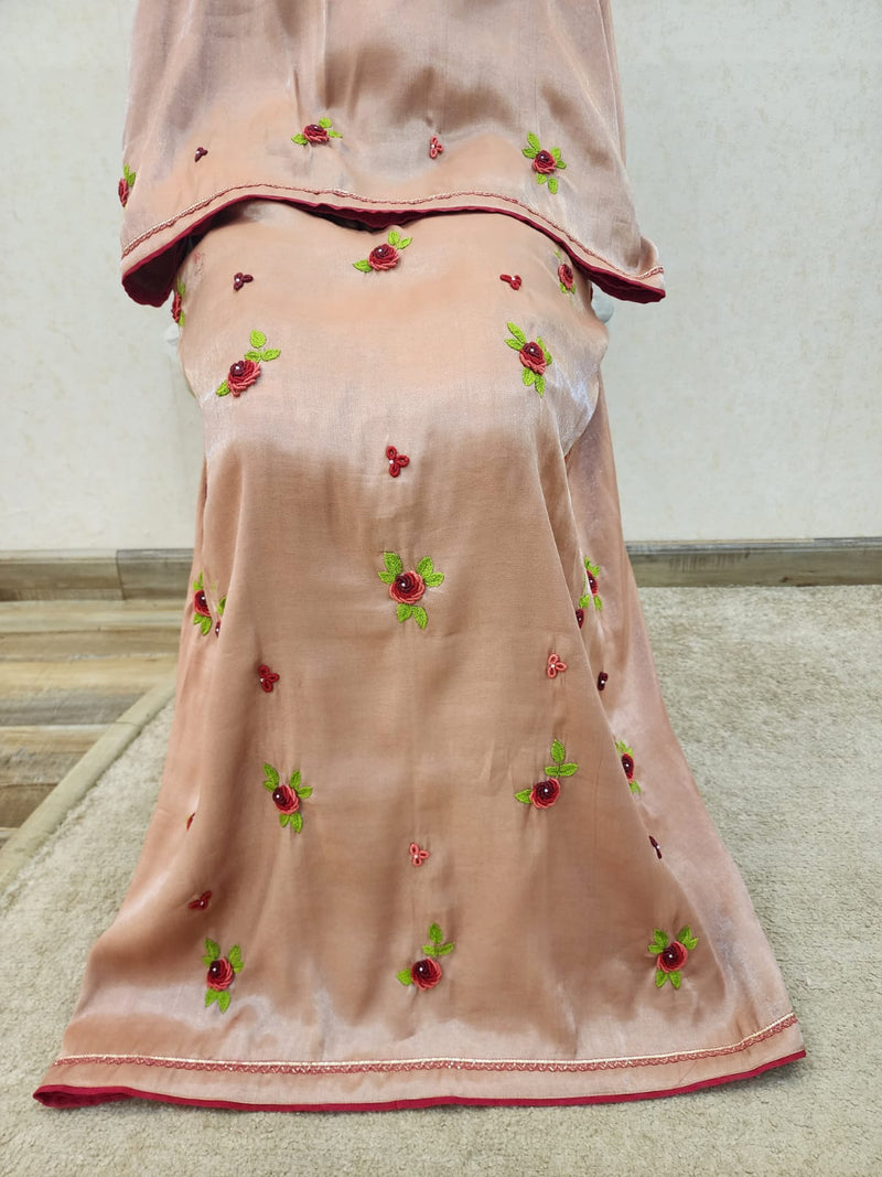 Peach Shimmer Lava Silk Bullion Rida