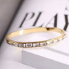 Classic Crystal Stainless Steel Hinged Bangle