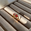 Elegant Gold Plated Ruby Stone Ring