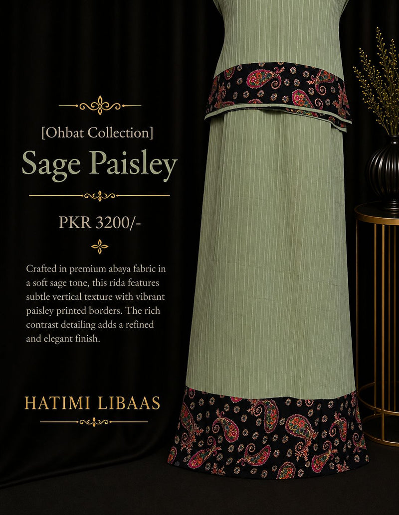 Ohbat Collection – Sage Paisley