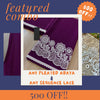 Pleated abaya fabric with sequence lace
