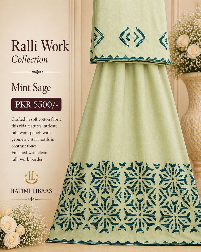 Ralli Work Collection – Mint Sage