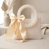Pearl ribbon beaded bag