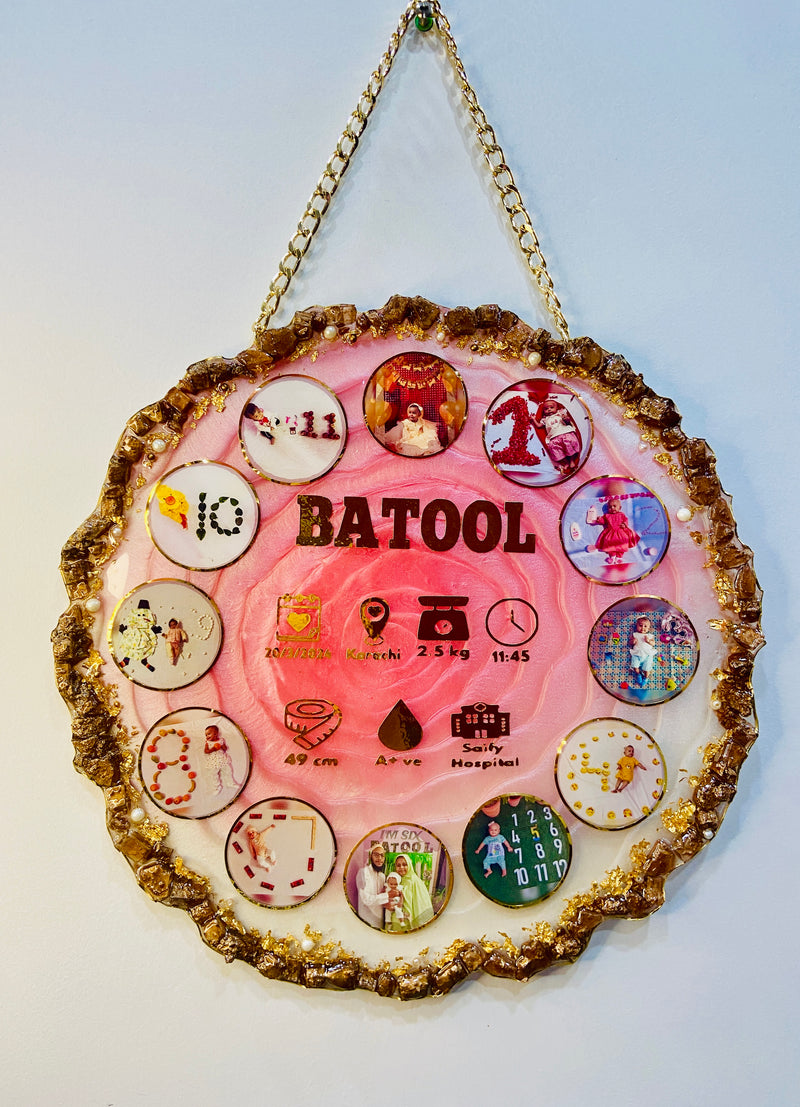 1 Year Baby Resin Frame