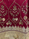 Velvet silk wedding wear formal rida