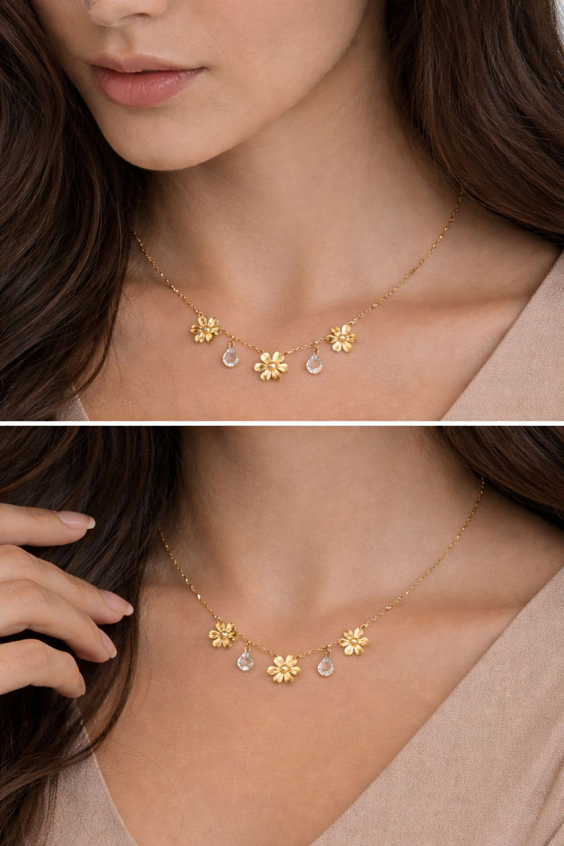 Flower Charms Necklace
