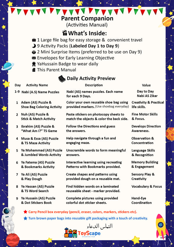 9 Days Ashara Activity Kit | 1448 H
